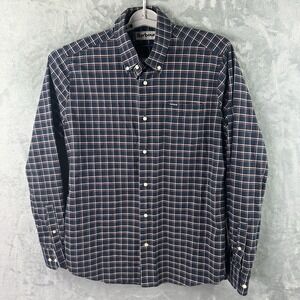 Barbour Tailored Fit Button Down Shirt Mens Plaid Cotton - Size M